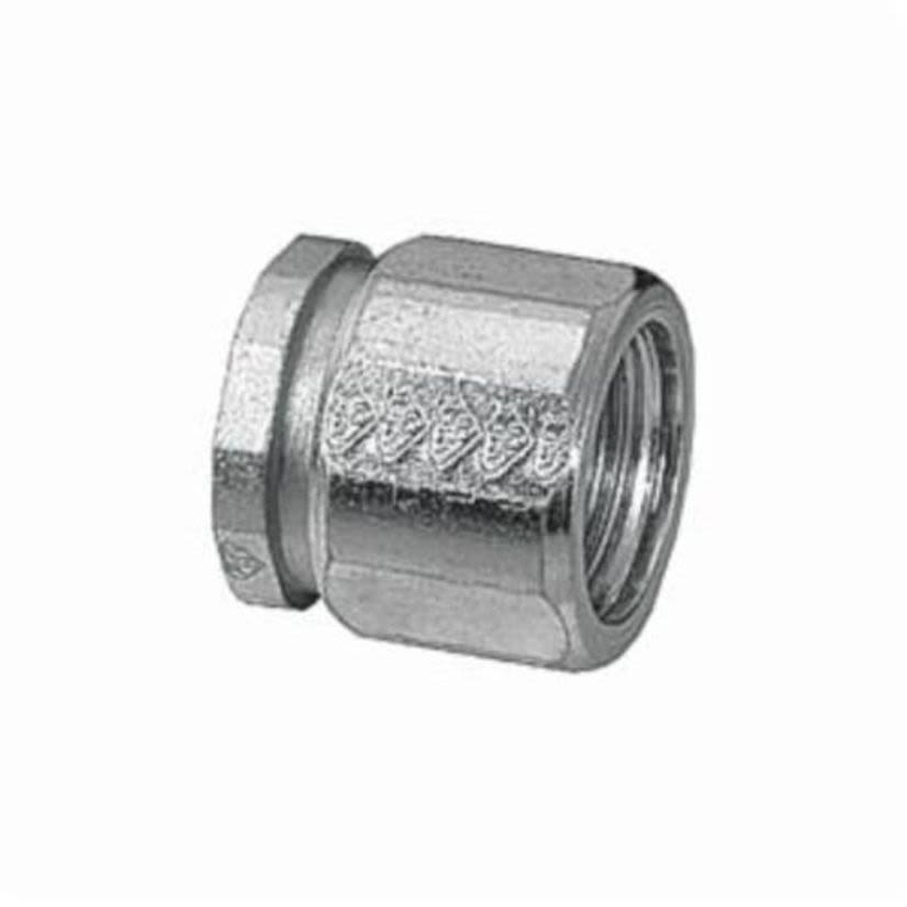Steel City EK-407 3-Piece Conduit Coupling, 2-1/2 in, For Use With IMC/Rigid Conduits, Malleable Iron, Zinc Plated